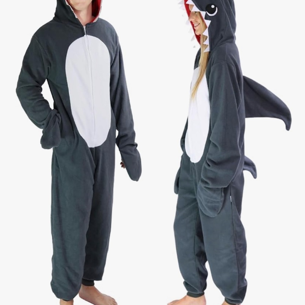 NWT Funziez! Gray Shark Onesie Costume
